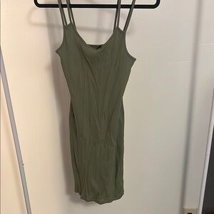 Olive Green Sleeveless Dress